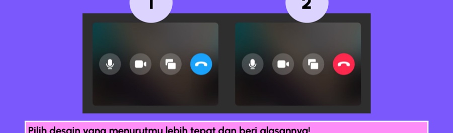 Call-end button color comparison